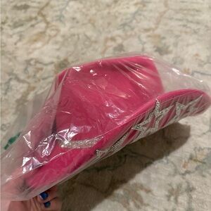 Pink cowboy hat with stars + matching bandana